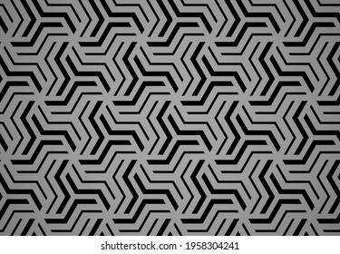 Abstract geometric pattern with stripes, lines. Seamless vector background. Black and gray ornament. Simple lattice graphic design