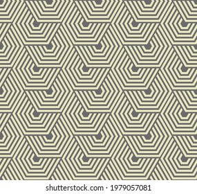 Abstract geometric pattern with stripes, lines. Seamless vector background. Gray ornament. Simple lattice graphic design