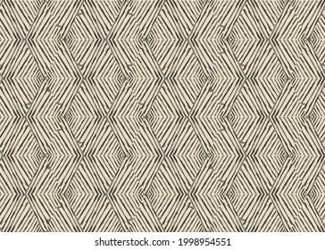 Abstract geometric pattern with stripes, lines. Seamless background.. green ornament. Simple lattice graphic design with brown background.