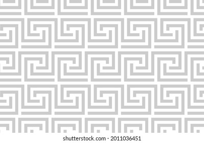 Abstract geometric pattern with stripes, lines. Seamless vector background. White and gray ornament. Simple lattice graphic design.