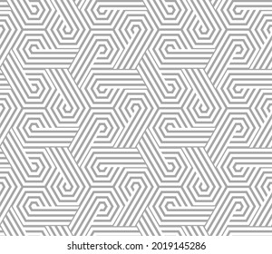 Abstract geometric pattern with stripes, lines. Seamless vector background. White and gray ornament. Simple lattice graphic design.