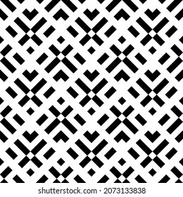 Abstract geometric pattern with stripes, lines. A seamless vector background. Black and white texture.
