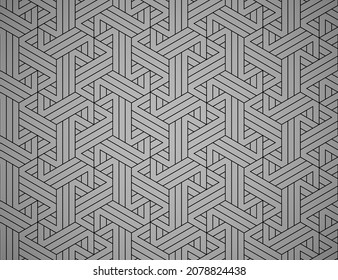 Abstract geometric pattern with stripes, lines. Seamless vector background. Gray ornament. Simple lattice graphic design