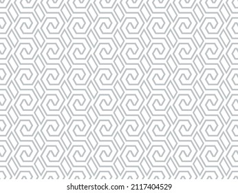 Abstract geometric pattern with stripes, lines. Seamless vector background. White and gray ornament. Simple lattice graphic design.