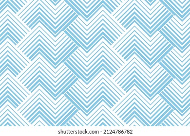 Abstract geometric pattern with stripes, lines. Seamless vector background. White and blue ornament. Simple lattice graphic design