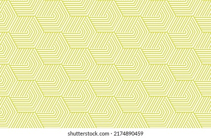 Abstract geometric pattern with stripes, lines. Seamless vector background. White and yellow ornament. Simple lattice graphic design