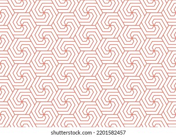 Abstract geometric pattern with stripes, lines. Seamless vector background. White and pink ornament. Simple lattice graphic design
