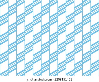 Abstract geometric pattern with stripes, lines. Seamless vector background. White and blue ornament. Simple lattice graphic design