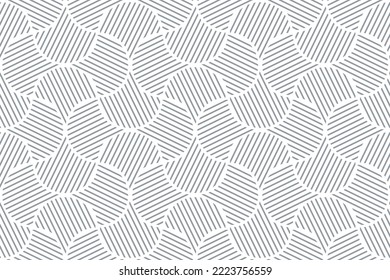 Resumen del patrón geométrico con rayas, líneas. Fondo vectorial impecable. Ornamento blanco y gris. Diseño gráfico de entramado simple.