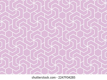 Abstract geometric pattern with stripes, lines. Seamless vector background. White and pink ornament. Simple lattice graphic design