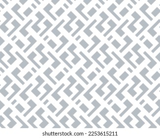 Abstract geometric pattern with stripes, lines. Seamless vector background. White and gray ornament. Simple lattice graphic design.