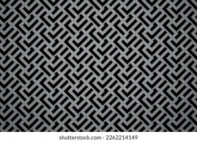 Abstract geometric pattern with stripes, lines. Seamless vector background. Black and gray ornament. Simple lattice graphic design