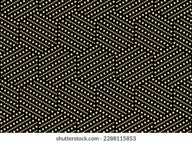 Abstract geometric pattern with stripes, lines. Seamless vector background. Gold and black ornament. Simple lattice graphic design
