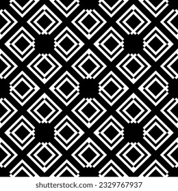 Abstract geometric pattern with stripes, lines. A seamless vector background. Black and white texture.