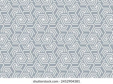 Abstract geometric pattern with stripes, lines. Seamless vector background. White and gray ornament. Simple lattice graphic design