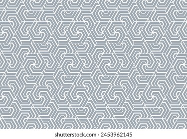 Abstract geometric pattern with stripes, lines. Seamless vector background. White and gray ornament. Simple lattice graphic design