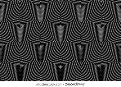 Abstract geometric pattern with stripes, lines. Seamless vector background. White and black ornament. Simple lattice graphic design.