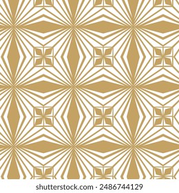 Abstractas patrón geométrico con rayas, líneas. Fondo de Vector inconsútil. Adorno floral blanco y dorado. Moderno Diseño gráfico reticulado.