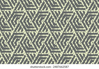 Abstract geometric pattern with stripes, lines. Seamless vector background. Gray and beige ornament. Simple lattice graphic design