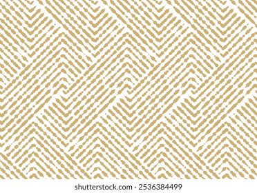 Abstract geometric pattern with stripes, lines. Seamless vector background. White and golden ornament. Simple lattice graphic design