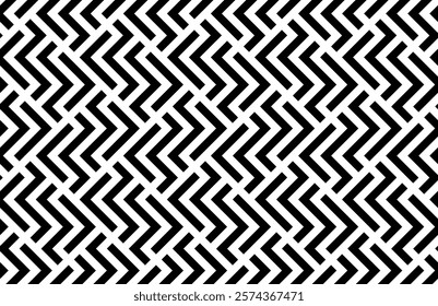 Abstract geometric pattern with stripes, lines. Seamless vector background. White and black ornament. Simple lattice graphic design.