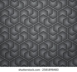 Abstract geometric pattern with stripes, lines. Seamless vector background. Gray and black ornament. Simple lattice graphic design