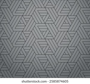 Abstract geometric pattern with stripes, lines. Seamless vector background. Gray and black ornament. Simple lattice graphic design