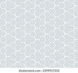 Abstract geometric pattern with stripes, lines. Seamless vector background. White and gray ornament. Simple lattice graphic design