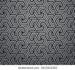 Abstract geometric pattern with stripes, lines. Seamless vector background. Gray and black ornament. Simple lattice graphic design