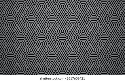 Abstract geometric pattern with stripes, lines. Seamless vector background. Gray and black ornament. Simple lattice graphic design