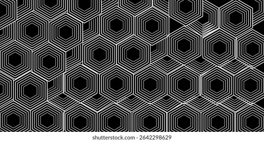 Abstract geometric pattern with stripes, lines. Seamless vector background. Gray and black ornament. Simple lattice graphic design.