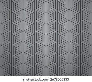 Abstract geometric pattern with stripes, lines. Seamless vector background. Gray and black ornament. Simple lattice graphic design