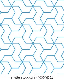 Abstract geometric pattern with stripes, lines. A seamless vector background. Blue and white texture.