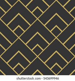 Abstract geometric pattern with stripes, lines. A seamless vector background. Grey and gold texture.