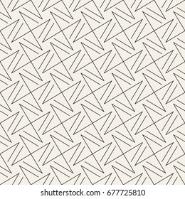 Abstract geometric pattern with stripes, lines. Seamless vector stylish background. Black and white lattice texture.