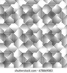 Abstract geometric pattern with stripes, lines. A seamless vector background. Black and white texture.