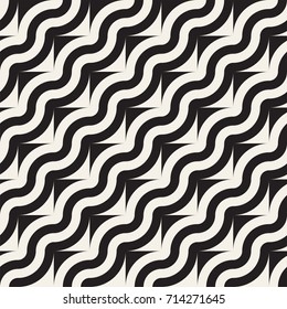Abstract geometric pattern with stripes, lines. Seamless vector ackground. Black and white lattice texture.
