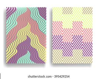 Abstract Geometric pattern with Stripes. Seamless pattern in different colors, can be used for background.Vector Illustration.