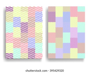 Abstract Geometric pattern with Stripes. Seamless pattern in different colors, can be used for background.Vector Illustration.