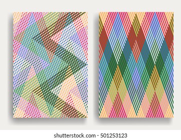 Abstract Geometric pattern with Stripes. Seamless texture in different colors, can be used for background.Vector Illustration.