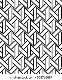 Abstract geometric pattern with stripes. A seamless vector background. Black and white texture. Graphic modern pattern.