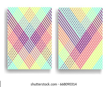 Abstract Geometric pattern with Stripes. Seamless texture in different colors, can be used for background.Vector Illustration.
