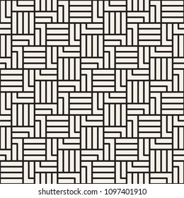 Abstract geometric pattern with stripes. Vector seamless background. Black and white linear lattice texture. Abstract geometric pattern with stripes. Vector seamless background. Black and white linear lattice texture.