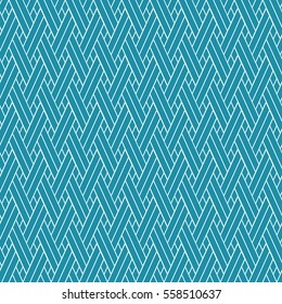 Abstract geometric pattern with  strips. A seamless vector background.  White and blue texture.  Graphic modern pattern.