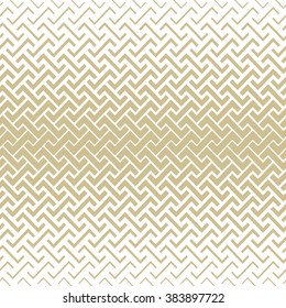 Abstract geometric pattern style halftone. A seamless vector background. Gold and white texture.