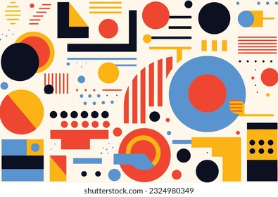 abstract geometric abstract pattern, in the style of memphis design, expansive geometry