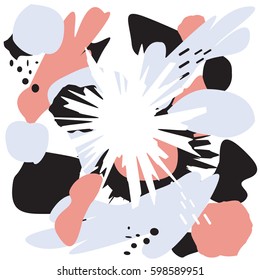 Abstract geometric pattern in the style of Memphis. Retro background for printing brochure, poster, party, vintage textile design, postcard, cover, holiday. Vector illustration Trend in pastel colors.