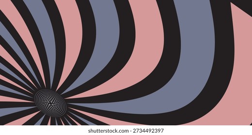Patrón geométrico Abstractas con Formas de remolino en una paleta de colores llamativos de rosa, azul y negro