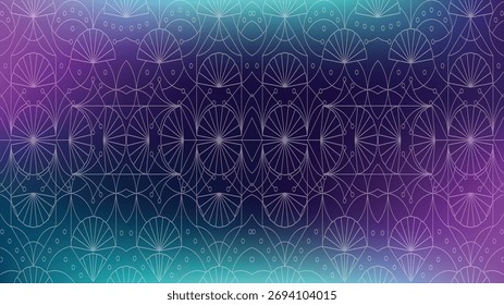 Abstract Geometric Pattern with Teal Purple Gradient