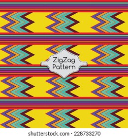 Abstract Geometric Pattern. Technological futuristic design. ZigZag's background. Vector illustration